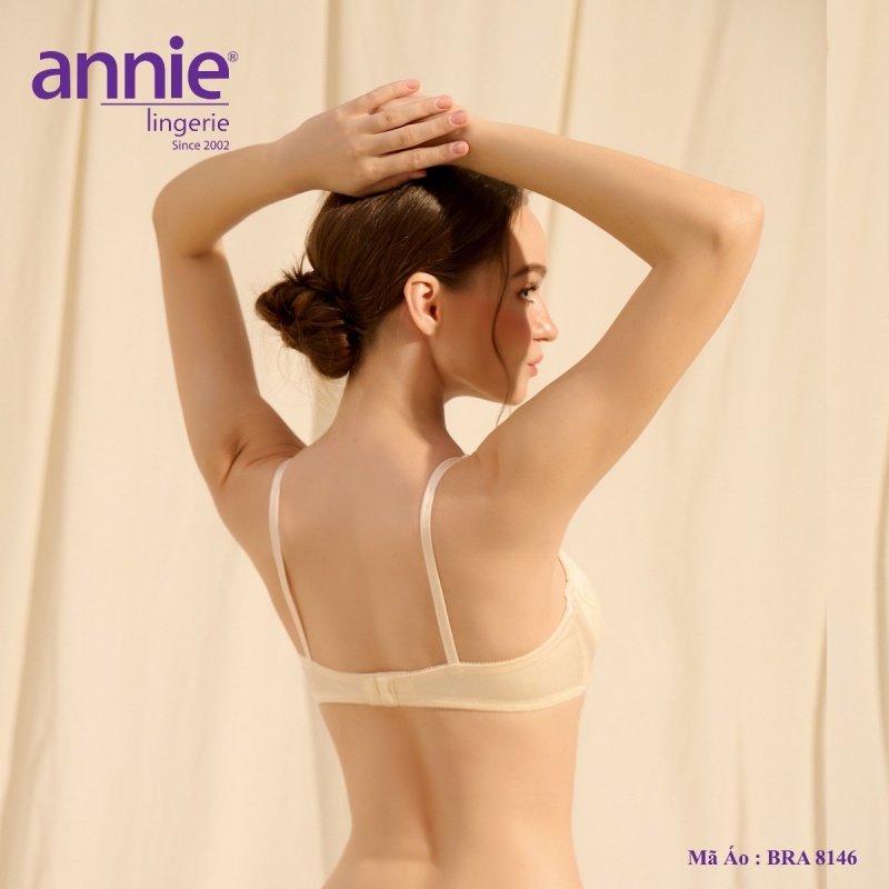 annie Áo ngực ren mút mỏng push up cao cấp tạo dáng, nâng ngực sexy, vải cotton thoáng mát không bí bách BRA8146