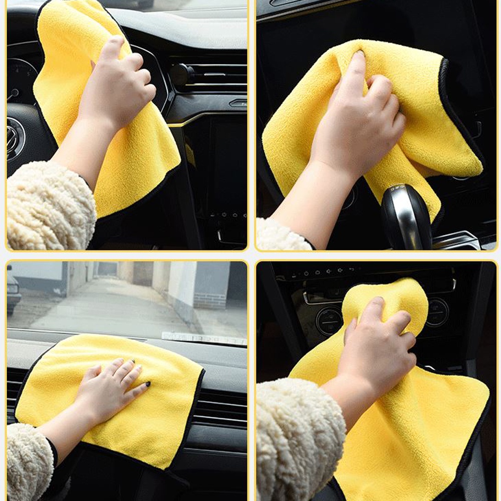 Mô tả Bộ Combo Khăn và Chổi Lau Xe Ô Tô Loại To 60*30CM Sợi Siêu Thấm Microfiber Dùng Cho Xe Ô Tô Xe Tải Xe Khách Amalife - 3