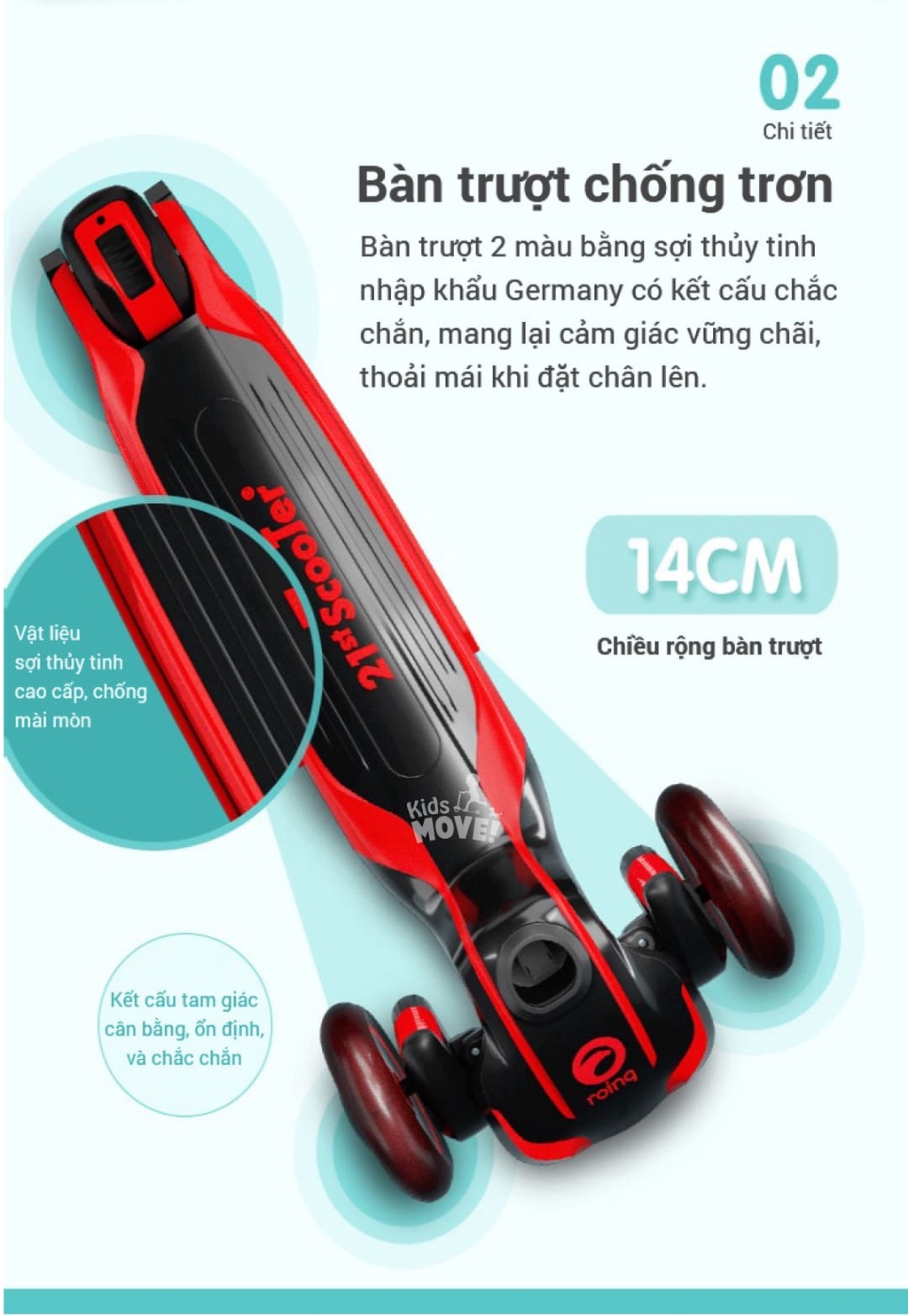 Xe scooter 21stscooter ROD3 chất liệu cao cấp