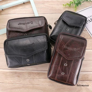 Túi đựng điện thoại đeo thắt lưng chất liệu da dễ mang theo phong cách vintage