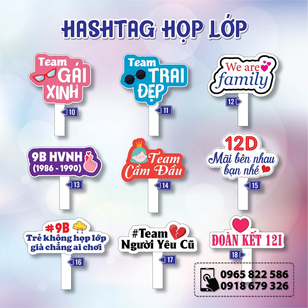 Hashtag Họp Lớp Hashtag Cầm Tay Hashtag Hội Khóa Hashtag In Theo Yêu Cầu Kt To KÍch ThƯỚc 