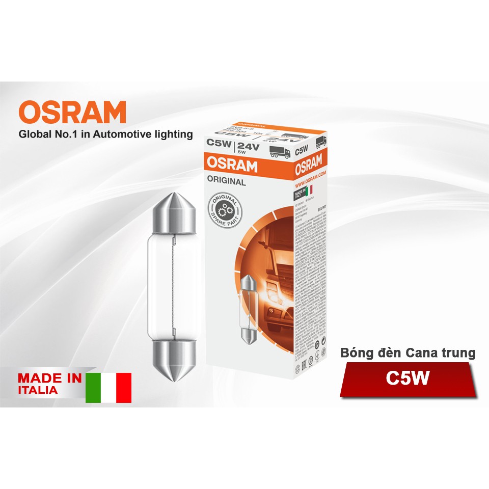 Combo 10 Bóng Đèn Cana Trung OSRAM Original C5W 24V 5W