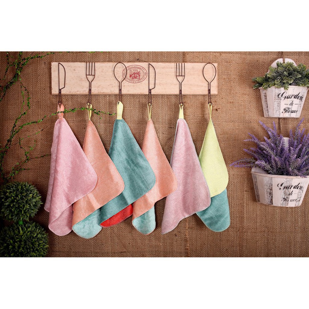 Ảnh Khăn lau bếp sạch bóng dầu mỡ Vargreen ( 1 chiếc loại 2 lớp) 3