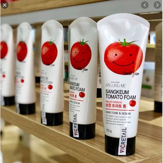 Sữa rửa mặt cà chua Welcos Around me tomato foam  150g