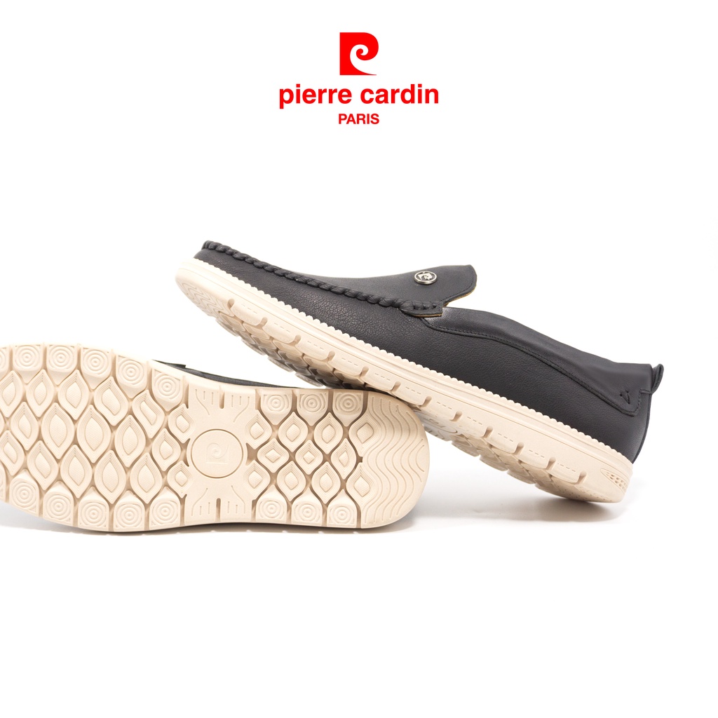 Ảnh Giày lười nam Pierre Cardin da bò thật, đế cao su chống trượt, đính họa tiết logo sang trọng -  516 chính hãng 2