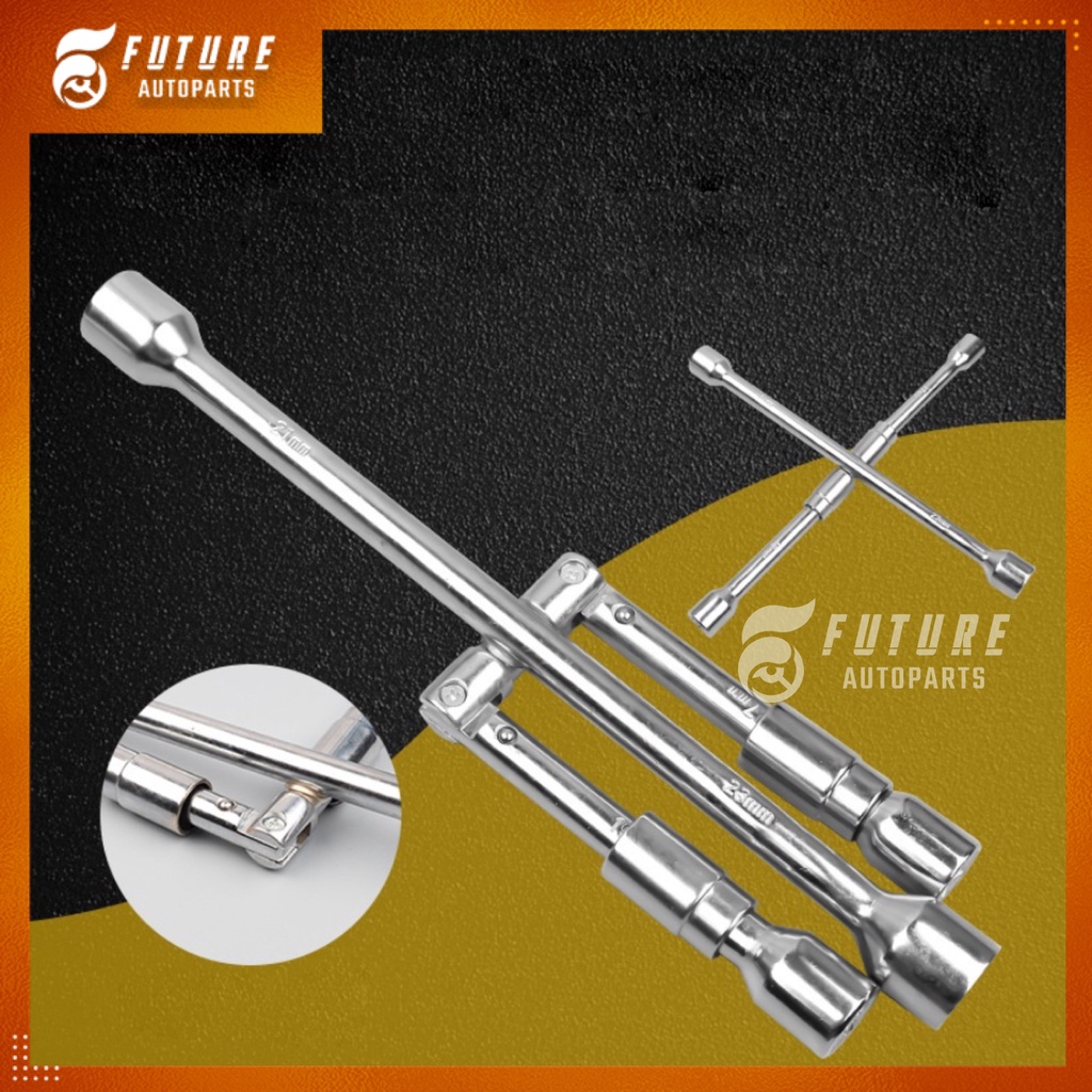 Bộ cờ lê 4 đầu gấp chéo thay lốp, cờ lê đa năng tháo bánh xe hơi ...