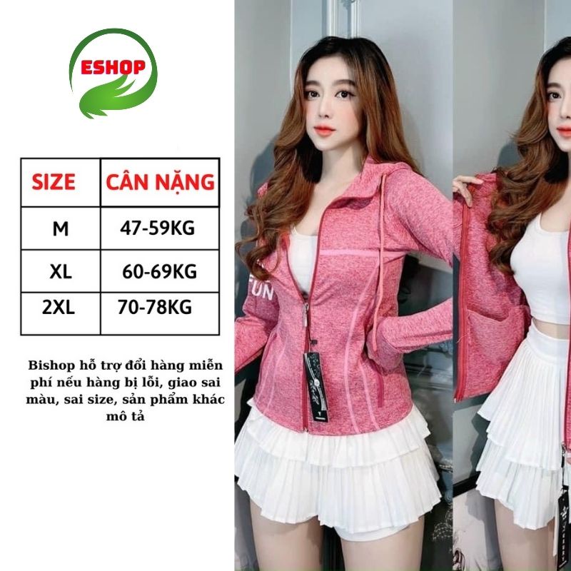 Áo khoác nữ form rộng ESHOP có mũ bigsize đẹp Áo khoát nữ chống nắng thun lạnh cotton dày rẻ AK01