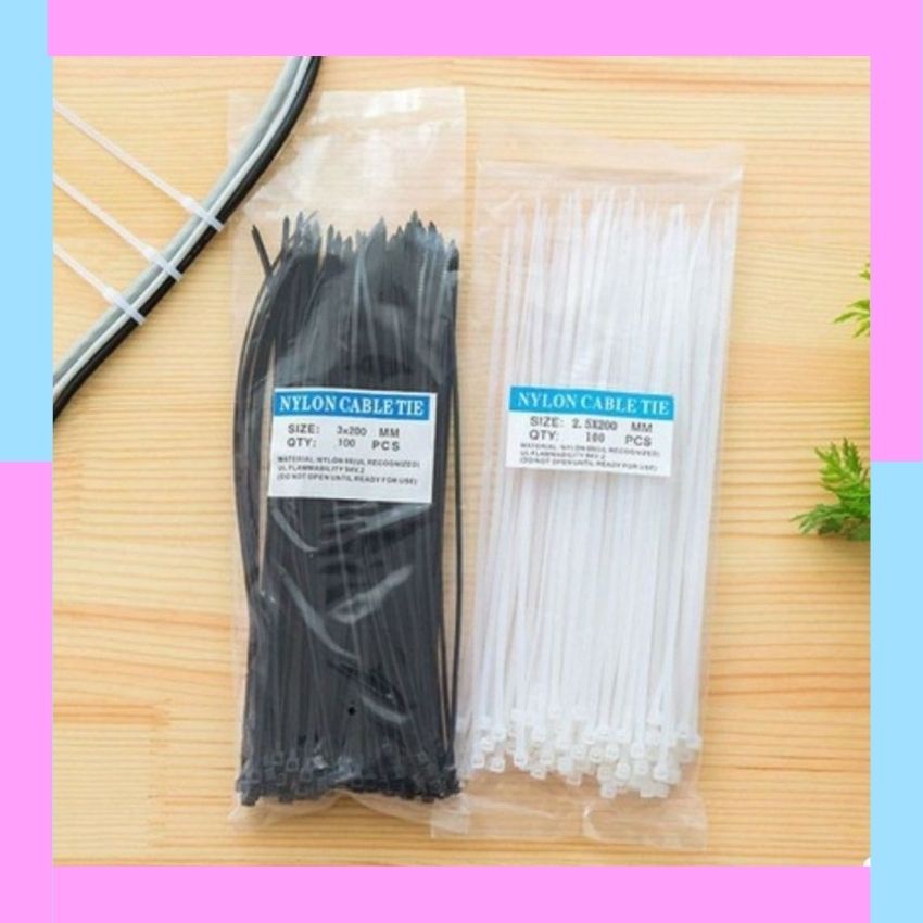 Dây rút nhựa 10cm ,15cm, 20cm, 25cm, 30cm ( Khoảng 80 sợi/bịch ) MUA 10 ...