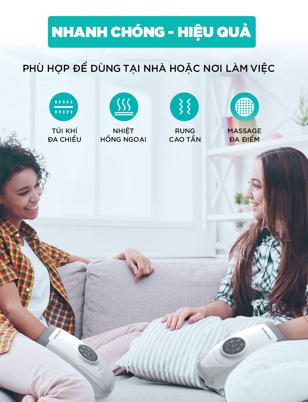 Mô tả Máy Massage Tay Cao Cấp KINGTECH KH-690 - Mát xa Trị Liệu Tích Hợp Nhiệt, Matxa Vùng Cổ, Mu, Ngón, Lòng Bàn Tay - 7