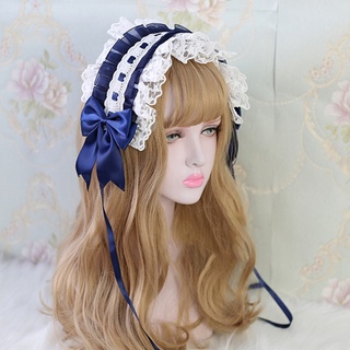 1 Băng Đô Nơ Vải satin Phong Cách lolita Cổ Điển