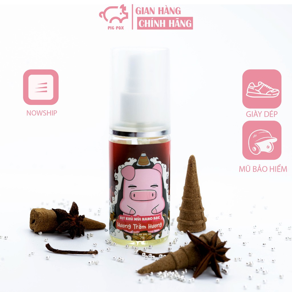 Ảnh Xịt khử mùi giày nano bạc PIGPOX hương chanh sả tự nhiên 50ml 3