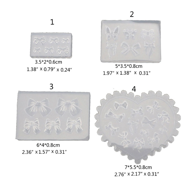 [Hàng mới về] Khuôn silicon tạo hình trang trí móng tay 3d mini tùy chọn kiểu dáng