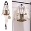 Áo len nữ cardigan dệt kim dài tay phối viền bo chun tay form rộng hai màu đen trắng basic FIZANO