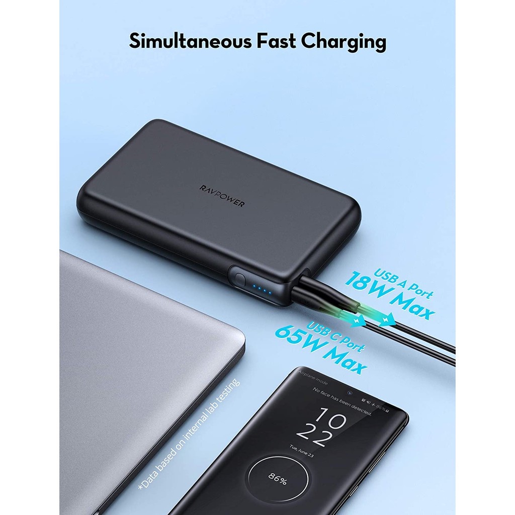Pin sạc dự phòng RAVPower PB232 dung lượng 30000mAh PD max 90w