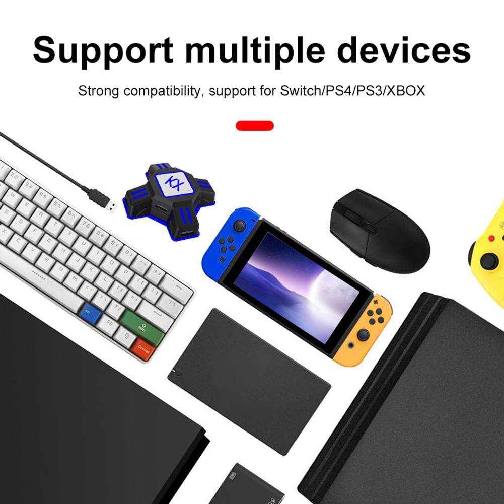 Bộ điều khiển trò chơi USB KX Bộ chuyển đổi bàn phím chuột chuyển đổi cho Switch / Xbox / PS4 / PS3