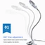 Kính lúp phóng đại 8X có đèn LED có kẹp linh hoạt 360 độ