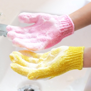 Găng tay tẩy tế bào chết tẩy tế bào chết Găng tay năm ngón tay - Găng tay tạo bọt tắm Vệ sinh cơ thể Phụ kiện phòng tắm