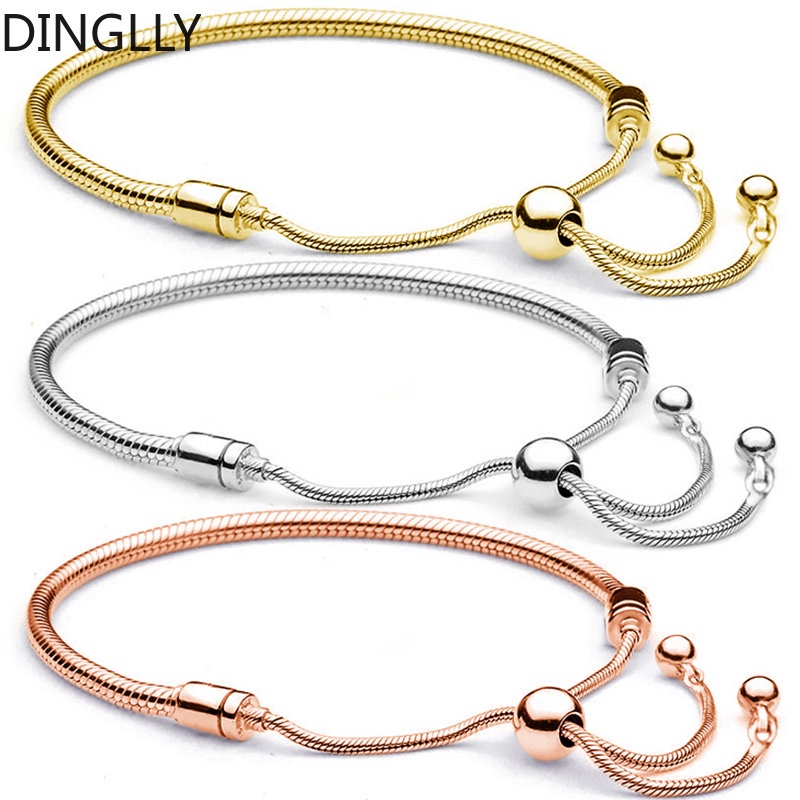 Vòng Tay Xỏ Hạt Hình Xương Rắn Chất Lượng Cao Có Thể Điều Chỉnh