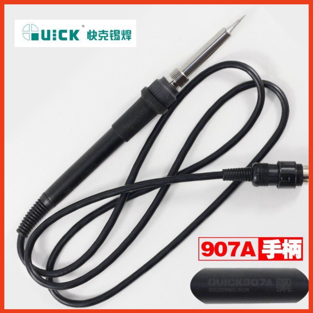 Tay hàn thay thế trạm hàn QUICK 907A, phù hợp máy hàn QUICK 936A, 706W, 706W+ chân đực, lõi sắt