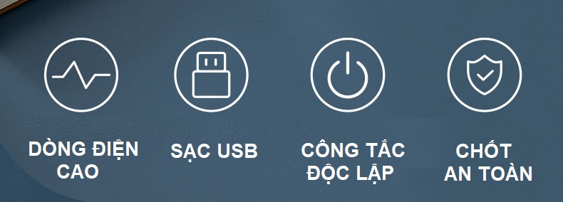 Mô tả Ổ cắm điện đa năng tròn HOKU tích hợp sạc USB, kèm giá để và điện thoại, chịu tải lớn dây dài 2,5m - OCD05 - 2