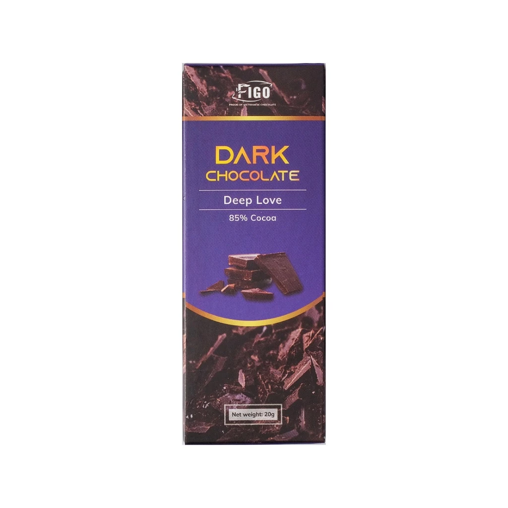Combo 5 Thanh Dark Chocolate FIGO Đậm Vị Cacao Socola Đen 20G