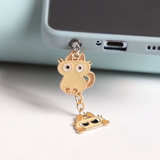 Nút Chống Bụi Cắm Cổng Sạc Điện Thoại Di Động Hình Mèo Đậu Hoạt Hình Dễ Thương Thông Dụng Cho Điện Thoại Di Động