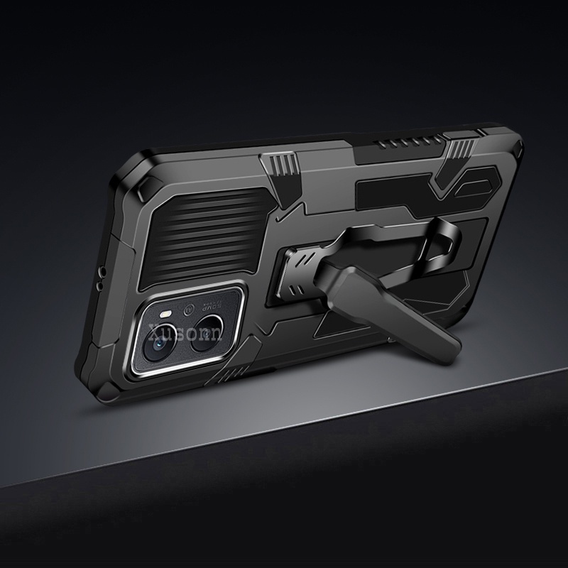 Dành Cho OPPO A96 A76 A78 A58 A38 A18 A15 A15s A16 A16s A16k A16e A17 A17k Ốp Lưng Hybrid Armor Chống Sốc Đứng Có Kẹp Thắt Lưng