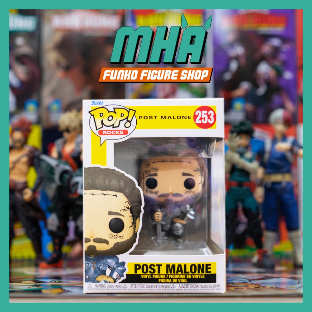 Chính Hãng Funko Pop Rocks Mô Hình Post Malone (Knight Armor) 253