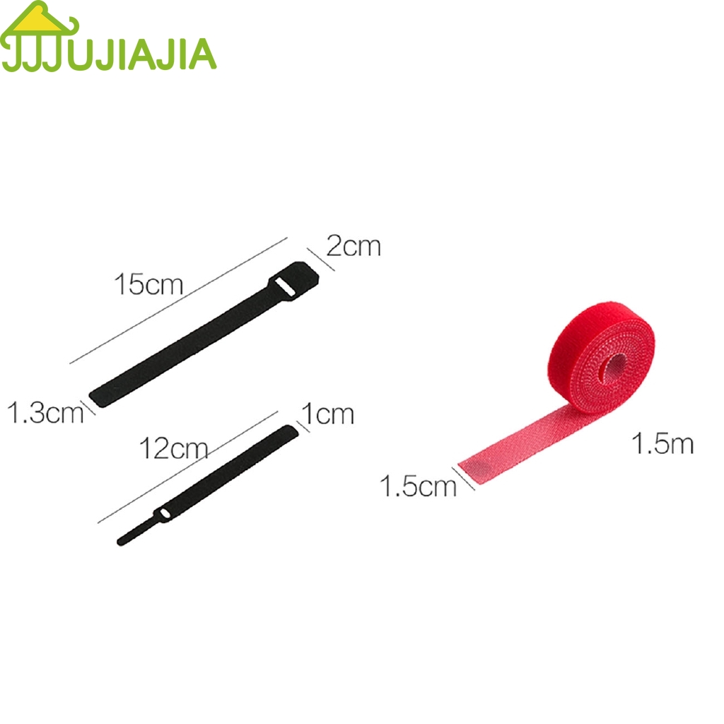Ảnh Set 3 Cuộn/10 Dây Quấn Cố Định Cáp Sạc JUJIAJIA Có Quai Dán Tiện Dụng 2