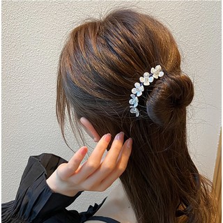 Dây buộc tóc ngọc trai giả thanh lịch trẻ trung cho nữ-Dụng cụ búi tóc hottrend HaminStore