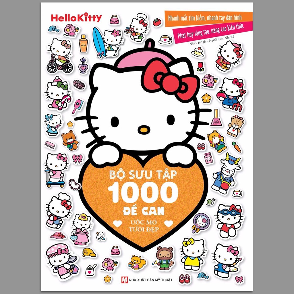 Sách - Hello Kitty - Bộ Sưu Tập 1000 đề can - Ước Mơ Tươi Đẹp (2-8 tuổi)