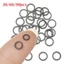 TOPTOOLCX 30 / 60 / 90 Chiếc Cá Chép Câu Cá O Nhẫn Kim Loại Đen Tippet Giàn Khoan Nhẫn