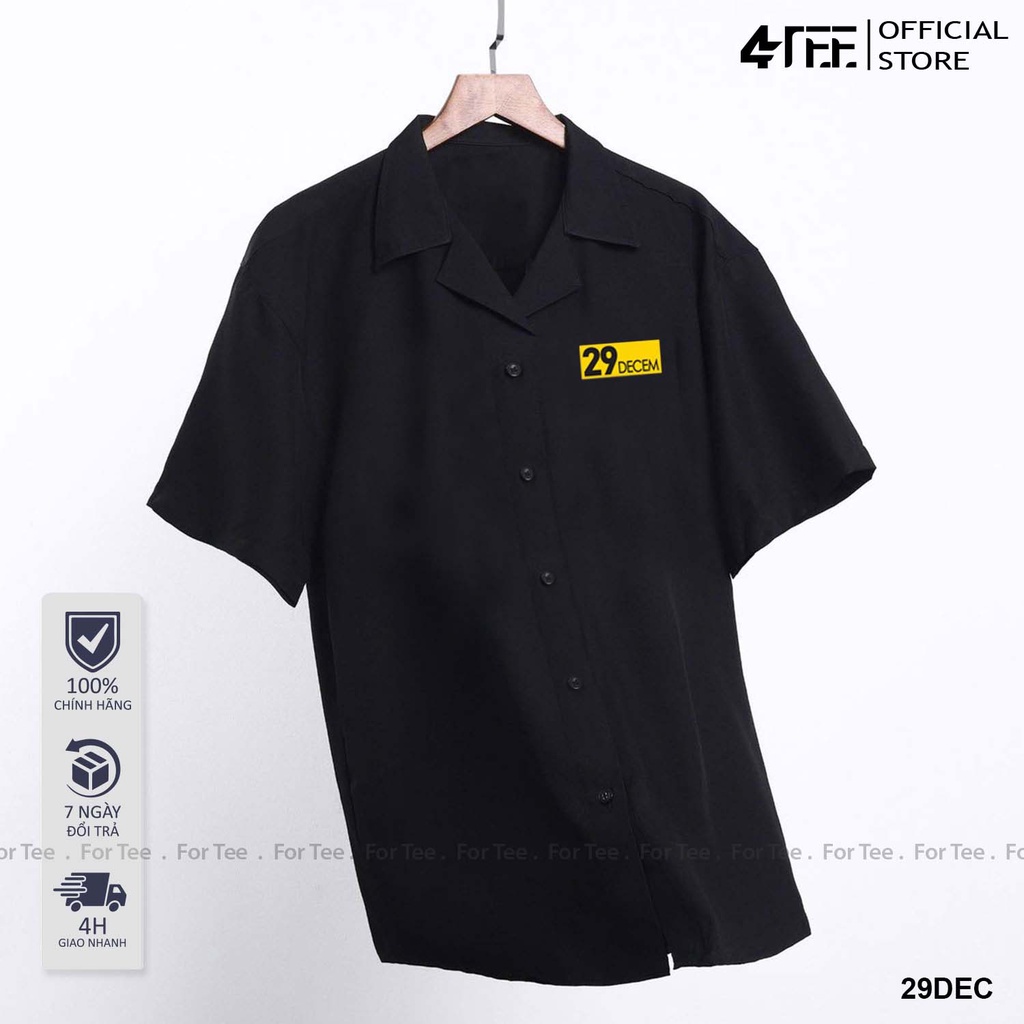 Áo sơ mi Basic Unisex form rộng , cổ vest - 29DEC