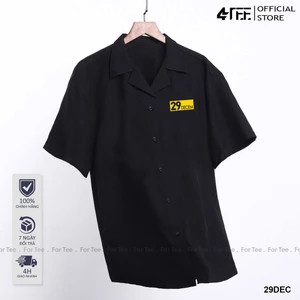 Áo sơ mi Basic Unisex form rộng , cổ vest - 29DEC