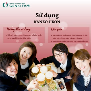 TPBVSK Combo Viên Uống Phòng Ngừa Đột Quỵ, Bổ Não Natto Ichou, Bổ Gan Kanzo Ukon Genki Fami Nhật Bản Hộp 90 Viên