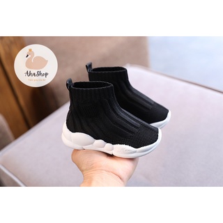 TĂNG 3 SIZE Giày bún cổ cao ôm chân vải lưới cho bé gái bé trai K059