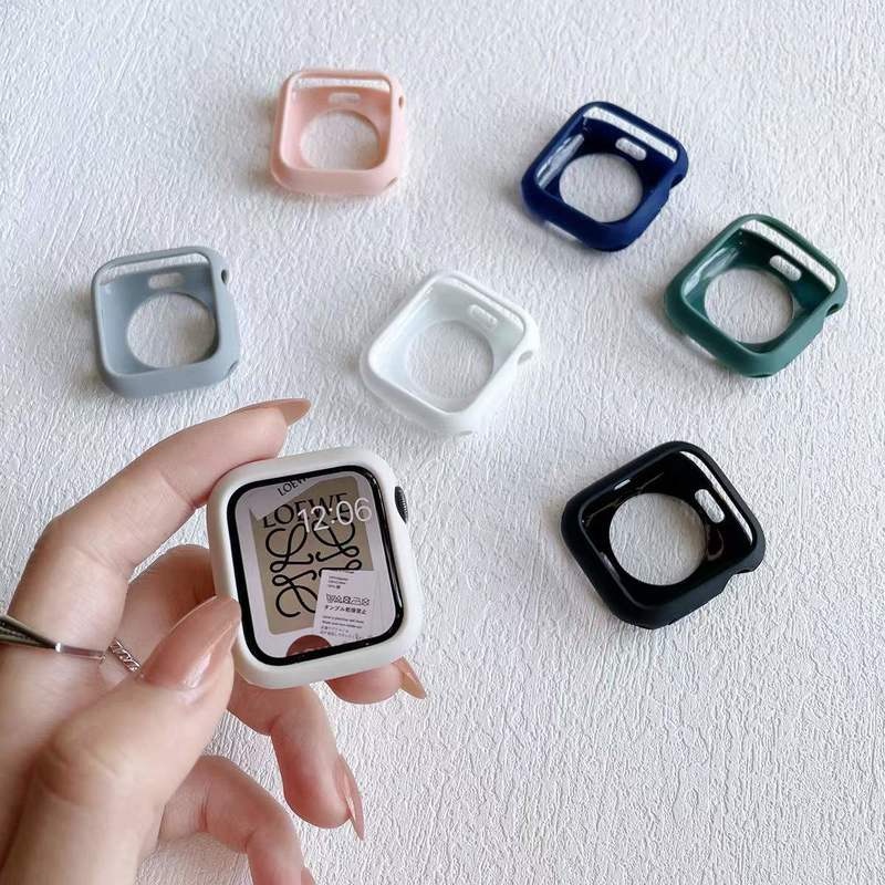 Ốp Silicon Mềm Kẹo Cho Apple Watch 46MM series 11 10 ultra 3 8 se 7 6 5 4 3 i-Watch 45 41 49mm 45mm 41m 44mm 40mm SE3 Bao Da 42mm 38mm
