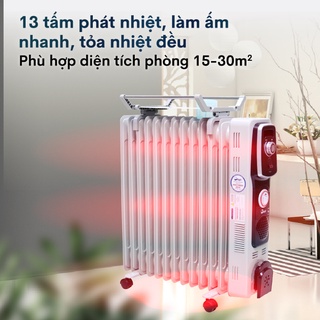 Máy sưởi dầu nhập khẩu chính hãng FujiE OFR4613 Không khô da - Không phát sáng - Không đốt oxy