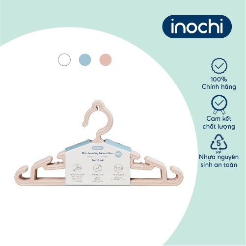 Móc áo mỏng trẻ em Inochi cao cấp, dày dặn, chịu lực tốt