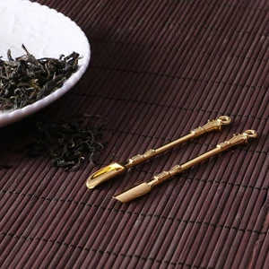 Golden Metal Spoon Use For Snuff Powder Spoon Pendants Tableware Spoon