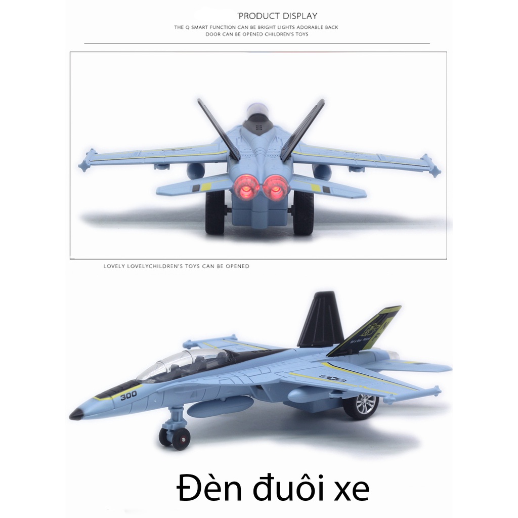 Ảnh Đồ chơi mô hình máy bay chiến đấu F-16, F-18, F-35, SR-71,Su-35  KAVY có nhạc và đèn, vỏ hợp kim kèm chân đế 2