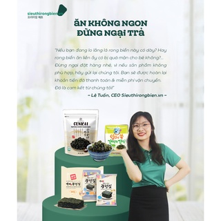 Rong Biển Cuộn Cơm GENKAI 9 lá 20g Rong Biển Làm Kimbap Nhập Khẩu Chính Hãng Từ Hàn Quốc