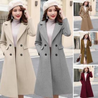 Áo Dạ Dáng Dài Nữ - Áo Khoác Dạ Cổ Vest Túi Xéo Quảng Châu Cao Cấp | Shopee  Việt Nam