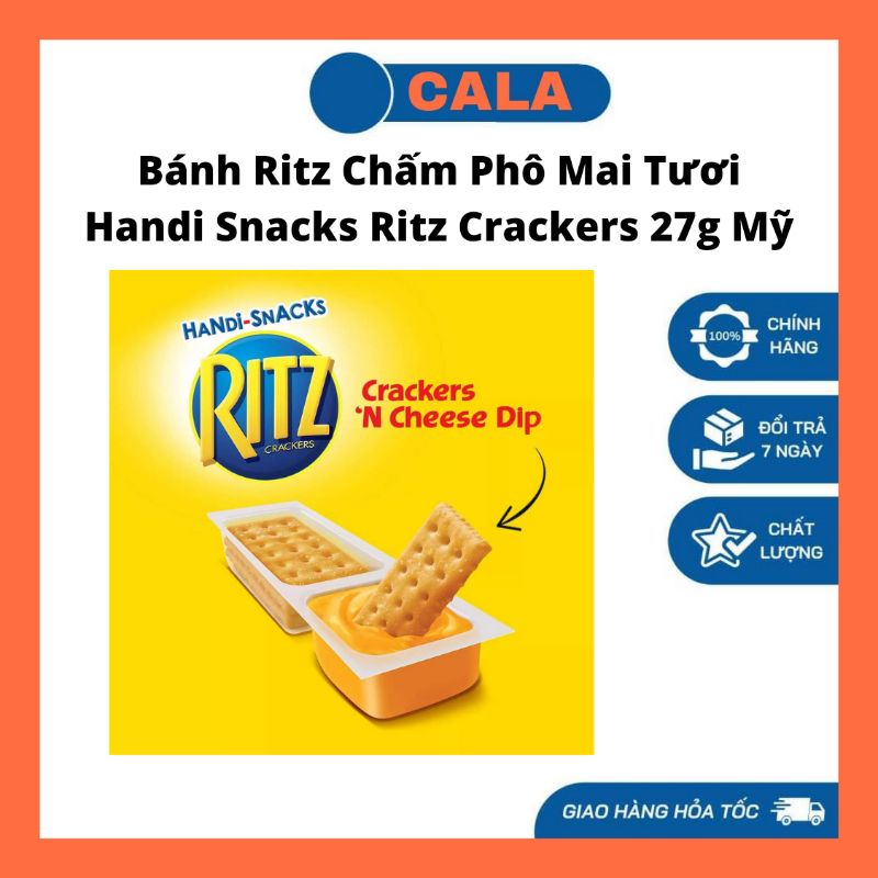 Bánh Ritz Chấm Phô Mai Tươi Handi Snacks Ritz Crackers 27g Mỹ | Shopee ...
