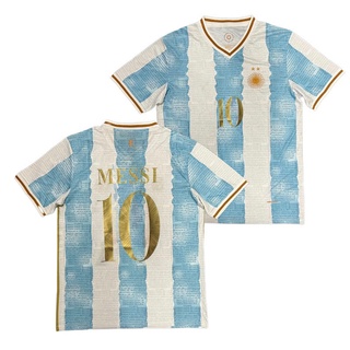 HQ2 22-23 World Cup Argentina Áo Bóng Đá Áo Tập Luyện Mặc Messi Maradona Cổ Điển Bóng Đá Tee Plus Kích Thước QH1