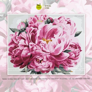 Tranh tô màu số hóa Madoca có khung 40x50cm đóa hoa rực rỡ T2058