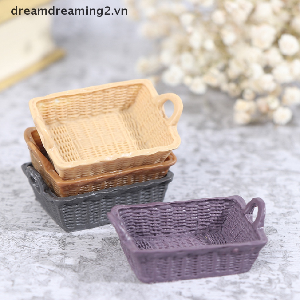 Mô hình giỏ nhựa cho ngôi nhà búp bê