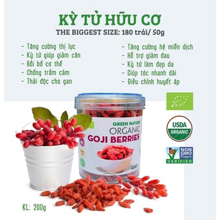 Kỷ Tử Hữu Cơ Green Nature 200g - XanhSam Natural & Organic