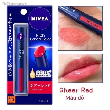 Son dưỡng Nivea Rich Care và Omi Brothers có màu, chống nắng SPF20PA++