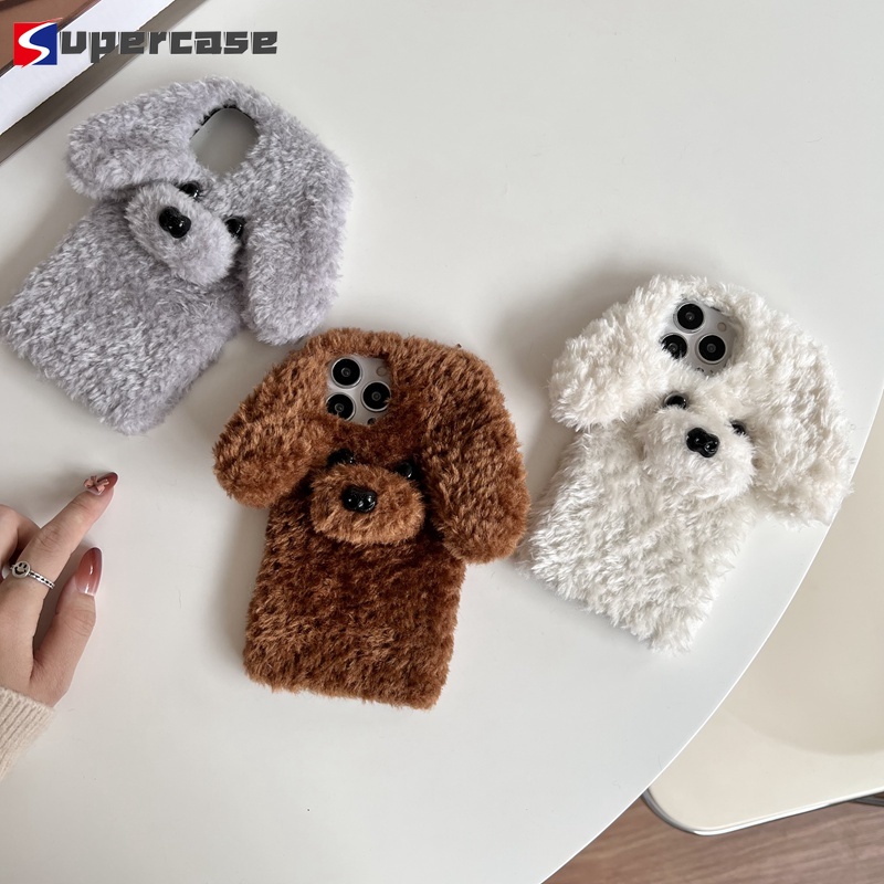Ốp lưng chó sang trọng 3D cho Realme C75X C75 Note 60 50 V50 V50S C67 C65 C21 C21Y C15 C12 C11 C3 C2 C1 5G 4G Vỏ điện thoại mềm hình bông hoạt hình dễ thương